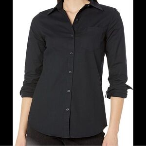 Basic Editions- Black button up shirt